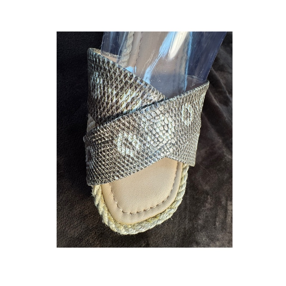 Via Spiga Python print Leather wedge sandals size… - image 6